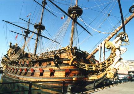 ネプチューン、ポルトアンティコの17世紀の船のレプリカ